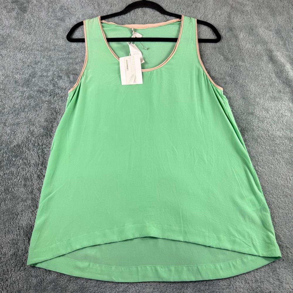 Joie Walton Green Silk Sleeveless Tank‎ Top Women's Size Small Career Blouse